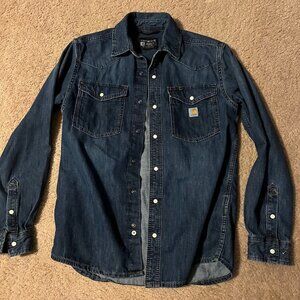 Carhartt 106429 - Montana Relaxed Fit Midweight Denim Long-Sleeve Snap Front Shi